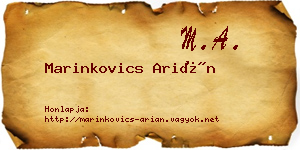 Marinkovics Arián névjegykártya